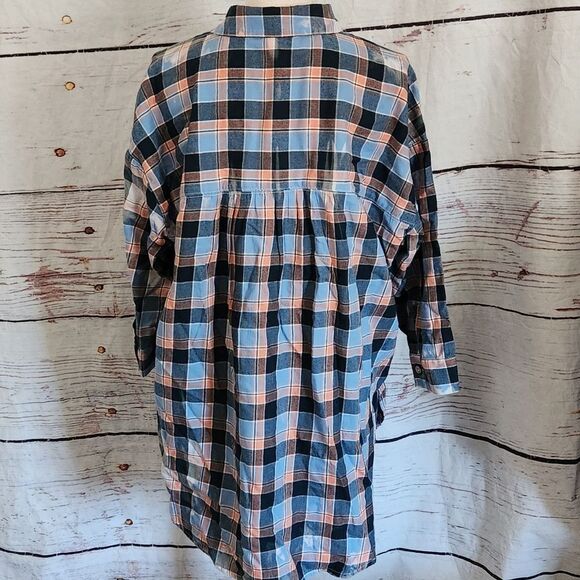 Anthropologie Pilcro Plaid Henley Tunic Size Medium - Picture 6 of 10